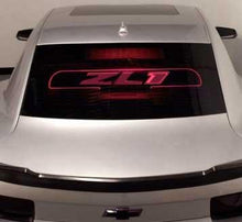 2010-15 Camaro Coupe - Windrestrictor Brand Glow Plate with ZL1 Emblem and Red LED