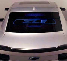 2010-15 Camaro Coupe - Windrestrictor Brand Glow Plate with ZL1 Emblem and Blue LED