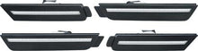2010-15 Camaro 4 Piece Black (Paint Code GBA) with Clear Lens LED Side Marker Lamp Set