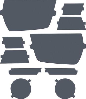 2010-13 Camaro Lamin-X Film Gunsmoke Headlamp Cover Kit