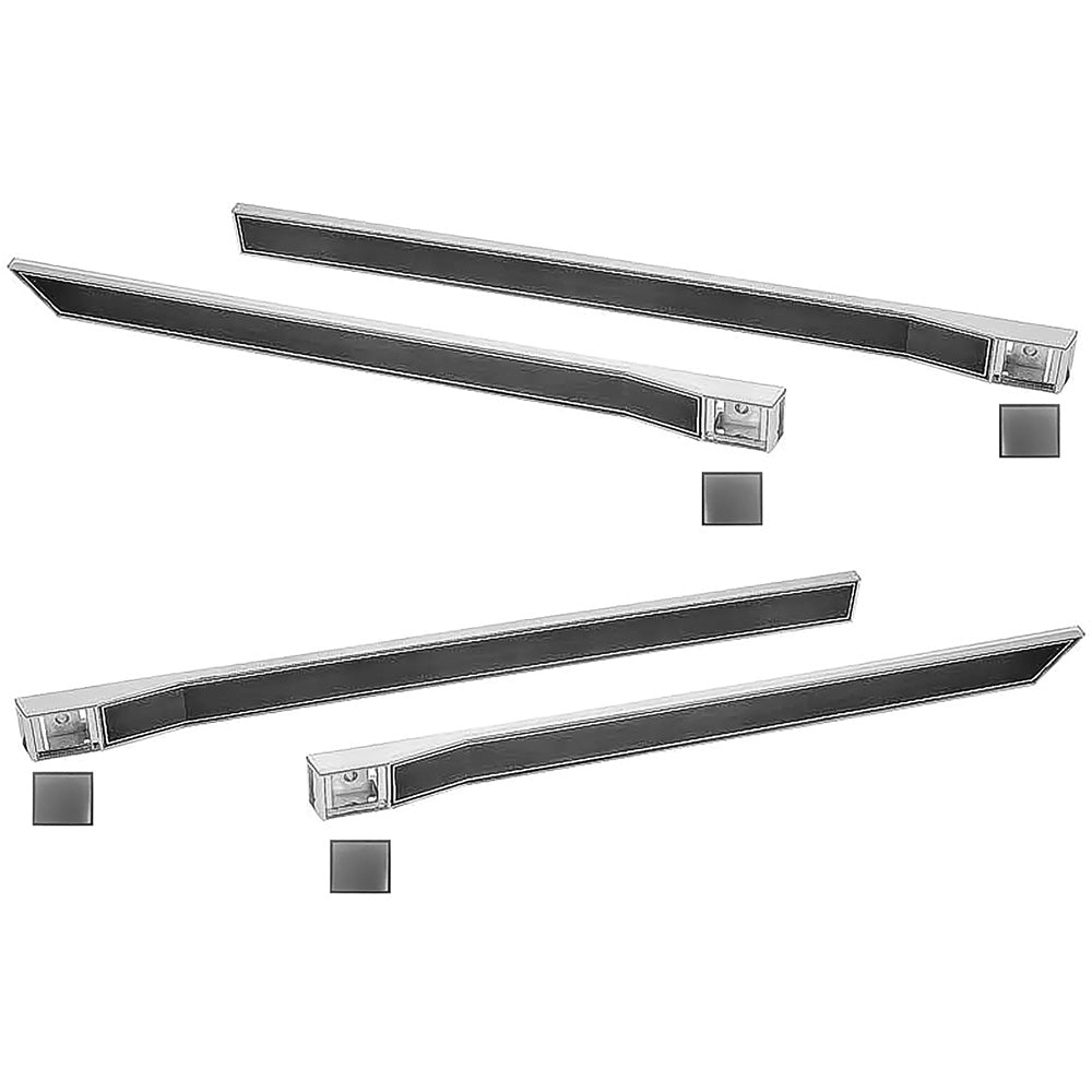 GN110297 - 1984-87 Buick Regal Turbo; Door Panel Escutcheon Trim Set; Brushed Gray; 8-Piece Set; LH and RH Sides