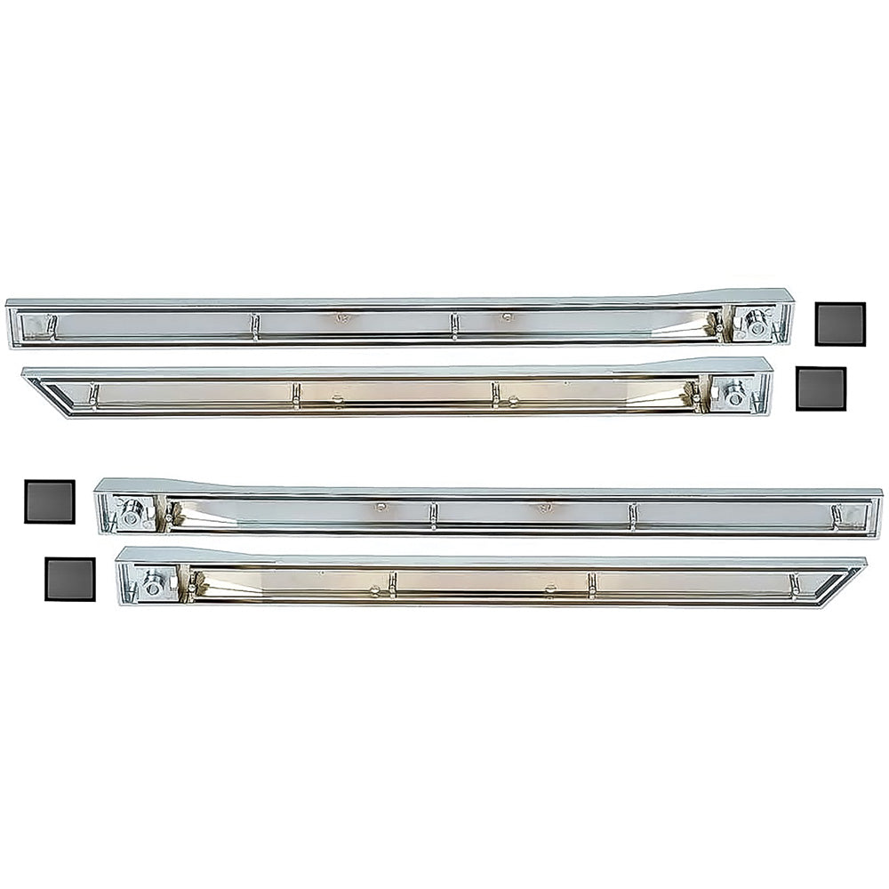 GN110297 - 1984-87 Buick Regal Turbo; Door Panel Escutcheon Trim Set; Brushed Gray; 8-Piece Set; LH and RH Sides