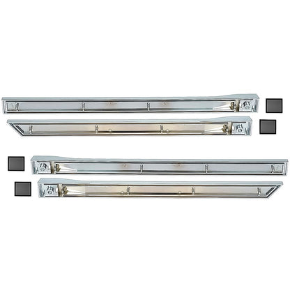 GN110297 - 1984-87 Buick Regal Turbo; Door Panel Escutcheon Trim Set; Brushed Gray; 8-Piece Set; LH and RH Sides