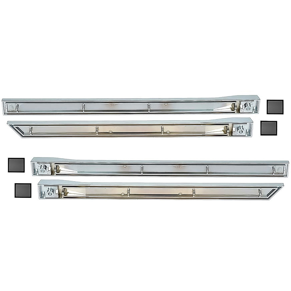 GN110297 - 1984-87 Buick Regal Turbo; Door Panel Escutcheon Trim Set; Brushed Gray; 8-Piece Set; LH and RH Sides