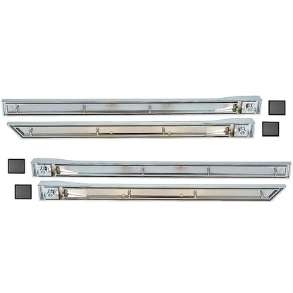 GN110297 - 1984-87 Buick Regal Turbo; Door Panel Escutcheon Trim Set; Brushed Gray; 8-Piece Set; LH and RH Sides