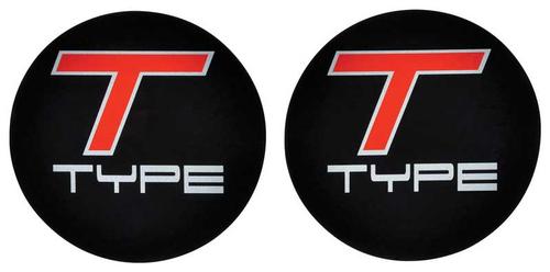 GN110827 - 1983-86 Buick Regal; Type T Bucket Seat Trim Decals; Red; Pair; GM Licensed