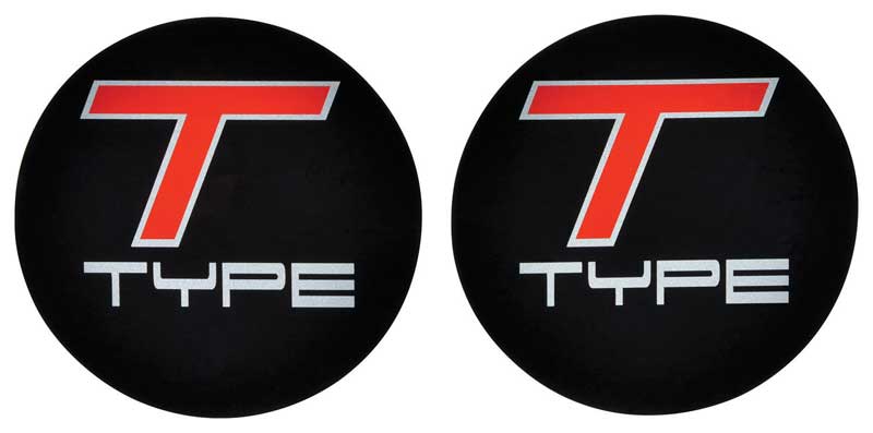 GN110827 - 1983-86 Buick Regal; Type T Bucket Seat Trim Decals; Red; Pair; GM Licensed