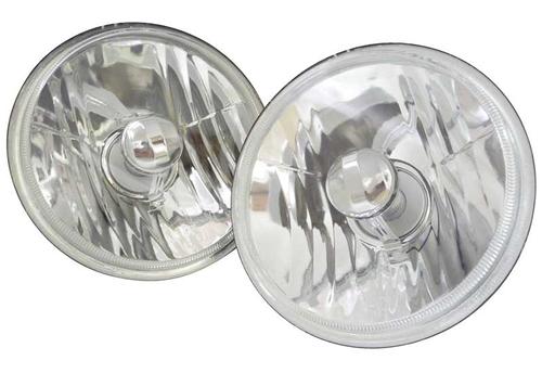 Redline 5-3/4" Round Elite Diamond Headlamps w/out Halo - w/NovaStar H4 LED Bulbs