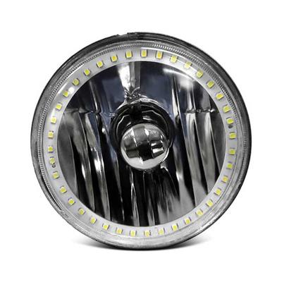 Redline 5-3/4" Round Elite Diamond Headlamps w/Multi Color Halo - w/NovaStar H4 LED Bulbs