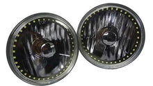 Redline 5-3/4" Round Black Elite Diamond Headlamps w/Multi Color Halo - w/Clear H4 Halogen Bulbs