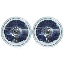 Redline 5-3/4" Round Elite Diamond Hdlmps w/Multi Color Halo, Turn Signals & Blue H4 Halogen Bulbs