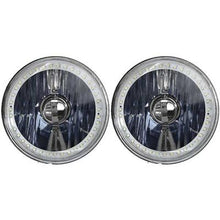 Redline 5-3/4" Round Elite Diamond Headlamps w/Single Color Halo - w/Blue H4 Halogen Bulbs