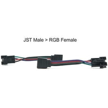 RGB Headlamp Adapter; 14 AWG; RGBW 5-Pin JST Male to RGB 4-Pin JST Female; 10-Feet