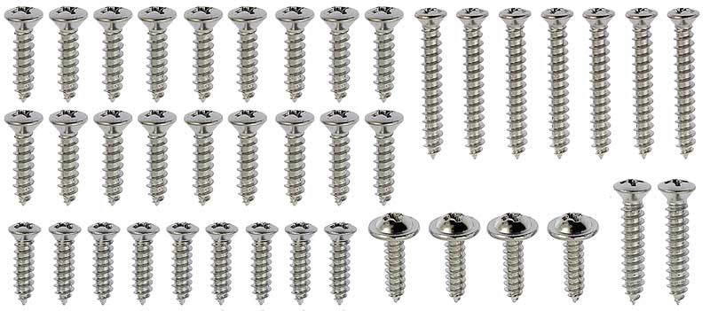 HK10 - 1964-66 Mustang Coupe Interior Trim 40-Piece Screw Set