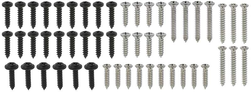 HK187 - 1969-70 Mustang Coupe Interior Trim 52-Piece Screw Set