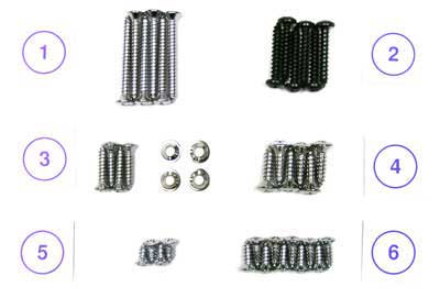 HK19 - 1965-66 Mustang Fastback Pony Interior Trim 40-Piece Screw Set