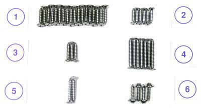 HK344 - 1967-68 Mustang Coupe Interior Trim 40-Piece Screw Set