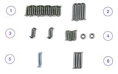 HK347 - 1968 Mustang Convertible Interior Trim 43-Piece Screw Set