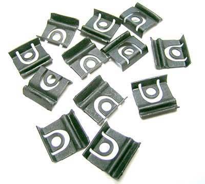HK526 - 1964-68 Mustang Windshield and Rear Window Molding Clip Set ; 12 Piece Set