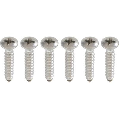 1979-82 Ford Mustang; 1979-86 Mercury Capri; Screw; Headlamp Door; 6 Pieces; Stainless Steel