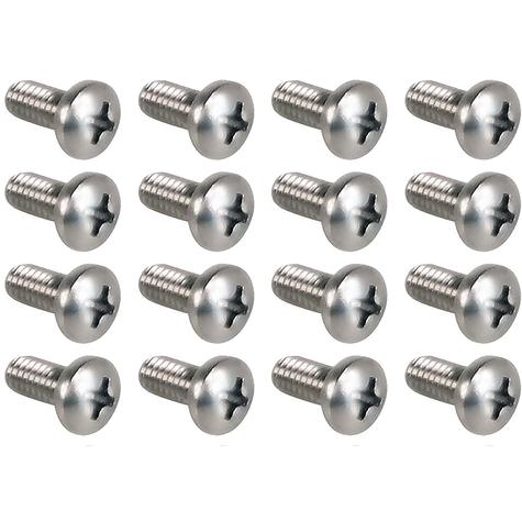 1979-86 Ford Mustang (Except SVO); Screw Set; Headlamp Ring; 16-Pieces
