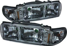 1991-96 Impala / Caprice Smoke 1 Piece LED Crystal Headlights