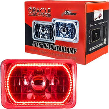 Oracle Lighting; 4x6-Inch H4 Sealed Beam Headlamp with Red SMD Halo