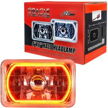 Oracle Lighting; 4x6-Inch H4 Sealed Beam Headlamp with Amber SMD Halo
