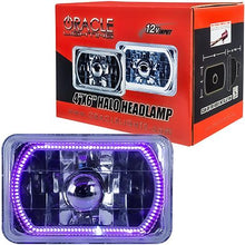 Oracle Lighting; 4x6-Inch H4 Sealed Beam Headlamp with Purple SMD Halo