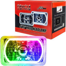 Oracle Lighting; 4x6-Inch H4 Sealed Beam Headlamp with Color Shift Halo