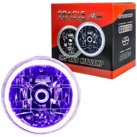 5-3/4" Oracle&trade; H4 Sealed Beam Headlamp with Purple SMD Halo