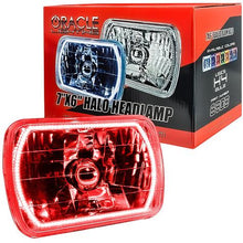Oracle Lighting; 5x7-Inch H4 Sealed Beam Headlamp with Red SMD Halo; (Lens Measures: 5-1/2" x 7-7/8")