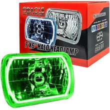Oracle Lighting; 5x7-Inch H4 Sealed Beam Headlamp with Green SMD Halo; (Lens Measures: 5-1/2" x 7-7/8")