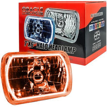 Oracle Lighting; 5x7-Inch H4 Sealed Beam Headlamp with Amber SMD Halo; (Lens Measures: 5-1/2" x 7-7/8")