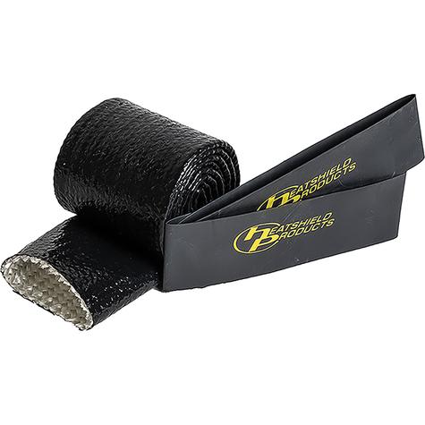 Heatshield Products; Fire Shield Sleeve Silicone Coated Line, Hose & Wire Loom; 1.5" ID; 3' Roll; Black