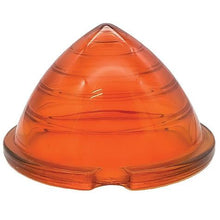 Baby Bullet Glass Tail Light Lens; "Beehive" Style; Amber