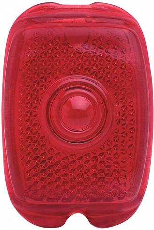 1940-53 Chevy, GMC Pickup Truck; Tail Lamp Lens; Red; Glass Reproduction