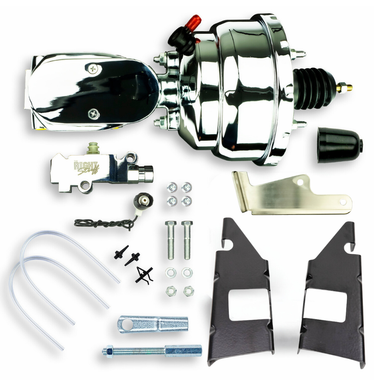 The Right Stuff 73-87 Chevy Truck Chrome Power Brake Booster w/Master Cylinder (Disc/Drum) - (J87315171)