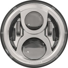JW Speaker; Model 8700 EVO 2 Dual Burn; LED Projector Headlight; High/Low Beam; 7-Inch Round; Chrome Inner Bezel