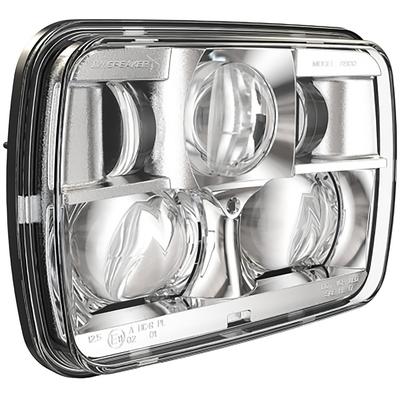 JW Speaker; Model 8900 EVO 2; LED Projector Headlight; High/Low Beam; 5x7-Inch Round; Chrome Inner Bezel; (Lens Measures