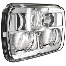 JW Speaker; Model 8900 EVO 2; LED Projector Headlight; High/Low Beam; 5x7-Inch Round; Chrome Inner Bezel; (Lens Measures