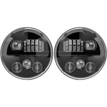 JW Speaker; Model 8730 Shallow; LED Projector Headlight; High/Low Beam; 7-Inch Round; Black Inner Bezel