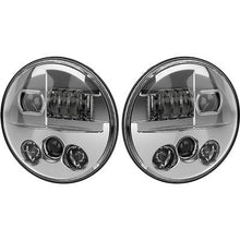 JW Speaker; Model 8730 Shallow; LED Projector Headlight; High/Low Beam; 7-Inch Round; Chrome Inner Bezel