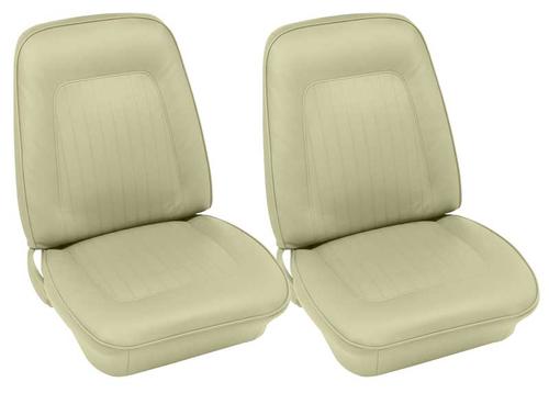 1968 Camaro; Front Buckets and Rear Seat Upholstery; Standard Interior; Convertible; Ivy Gold