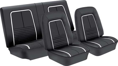 1967 Camaro; Front Buckets & Rear Seat Upholstery; Deluxe Interior; Convertible; Black