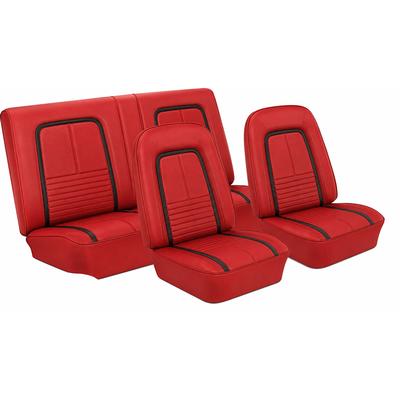 1967 Camaro; Front Buckets & Rear Seat Upholstery; Deluxe Interior; Convertible; Red