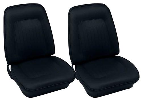 1967 Camaro; Front Buckets & Rear Seat Upholstery; Coupe; with Fold Down Rear Seat; Black