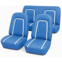 1967 Camaro Coupe / Convertible With Fold Down Rear Seat Bright Blue Deluxe Full Set Upholstery