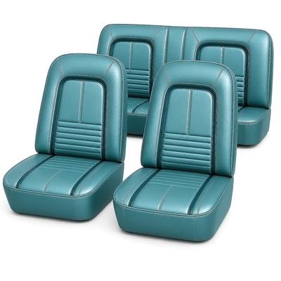 1967 Camaro Coupe / Convertible With Fold Down Rear Seat Turquoise Deluxe Full Set Upholstery