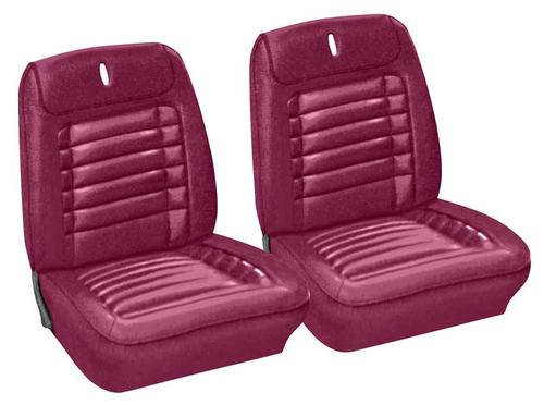 1968 Camaro; Front Buckets and Rear Seat Upholstery; Deluxe Interior; Coupe; Red